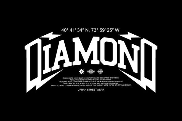 Diamond Streetwear Graphic Tee Design: Urban Aesthetics Unleashed