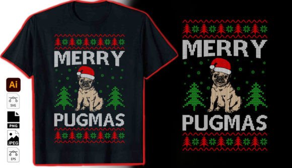 Merry Pugmas Graphic Vector Tshirt: A Festive Design Deep Dive