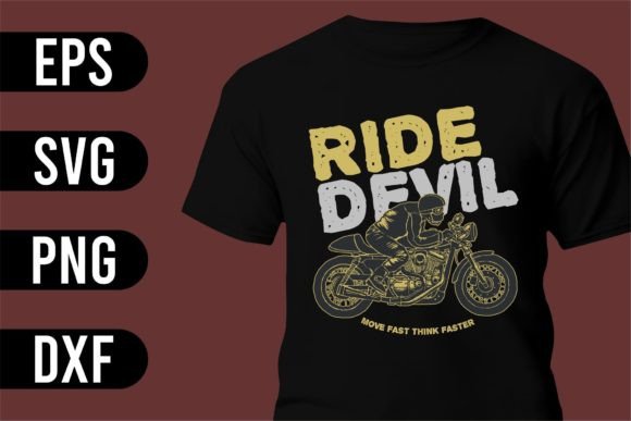 Ride Devil Graphic: A T-shirt Design with Serious Attitude