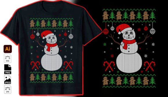 Snowman Graphic Vector Tshirt: A Designer's Christmas Solution