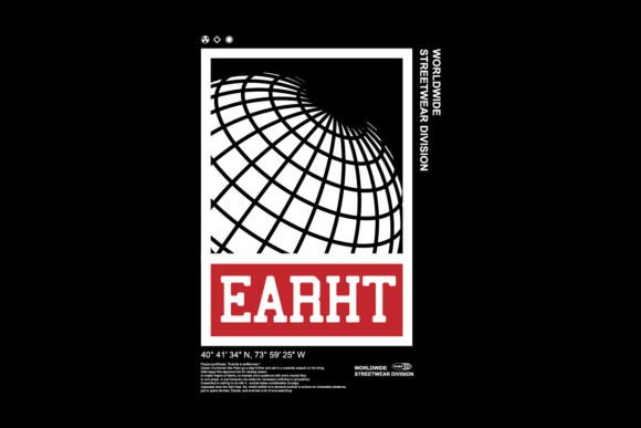 Streetwear Globe Graphic Tee Design: Urban Artistry