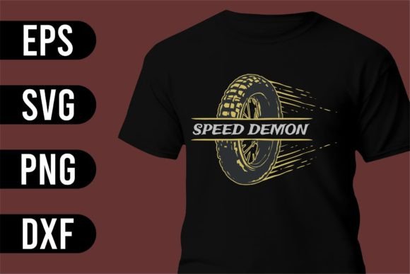 T-shirt Design Sepeed Demon Graphic: Unleash Your Brand's Energy