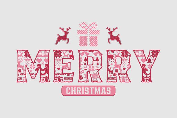Unwrap the Charm of the Merry Christmas Pink Sublimation Graphic