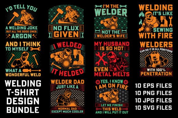 Welding T-Shirt Design Bundle: High-Quality Graphics for Creators